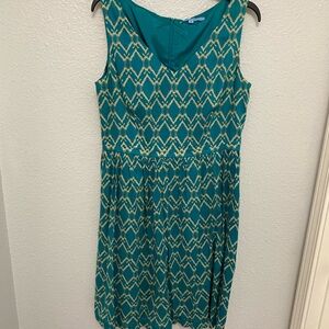 ANTONIO MELANI Blue Cream Sleeveless Sundress